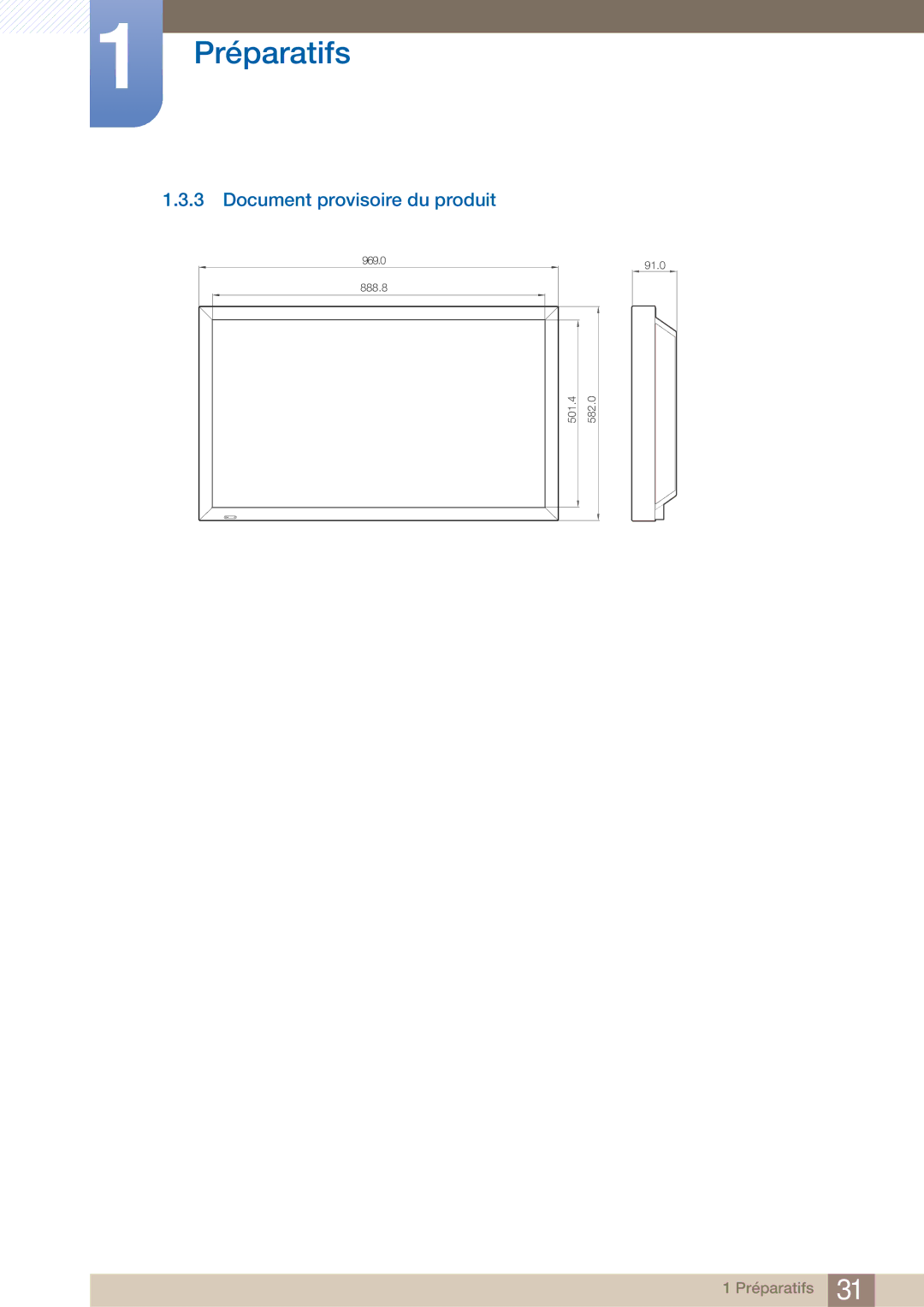 Samsung LH40ARPLBC/EN manual Document provisoire du produit 