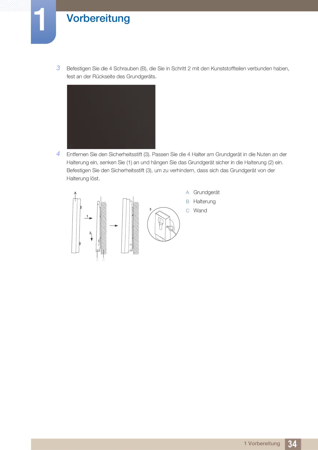 Samsung LH40ARPLBC/EN manual Vorbereitung 