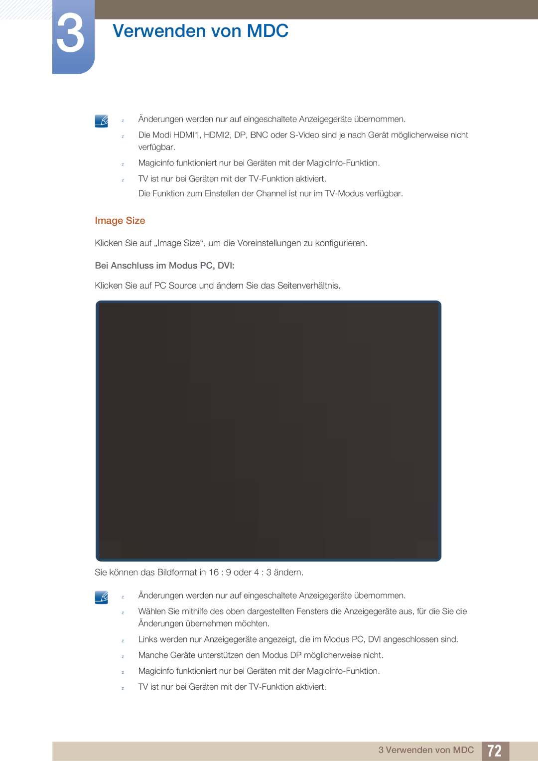 Samsung LH40ARPLBC/EN manual Image Size 