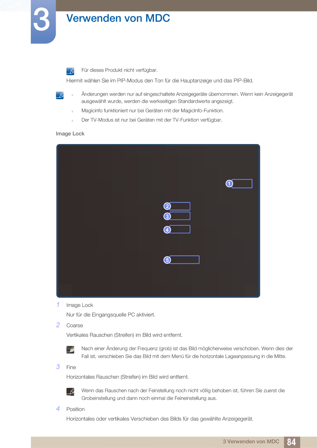 Samsung LH40ARPLBC/EN manual Image Lock 