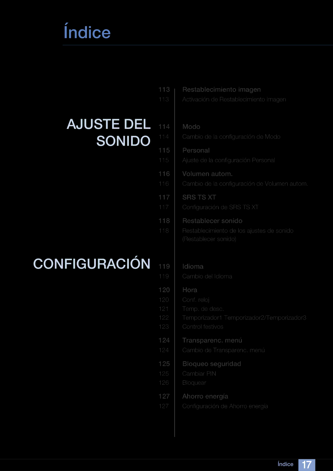 Samsung LH40ARPLBC/EN manual Ajuste DEL Sonido Configuración 