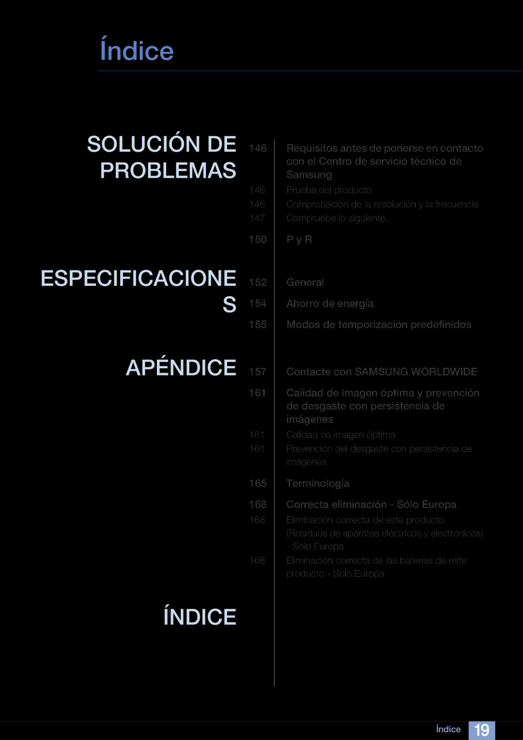 Samsung LH40ARPLBC/EN manual Solución DE 146 Problemas 