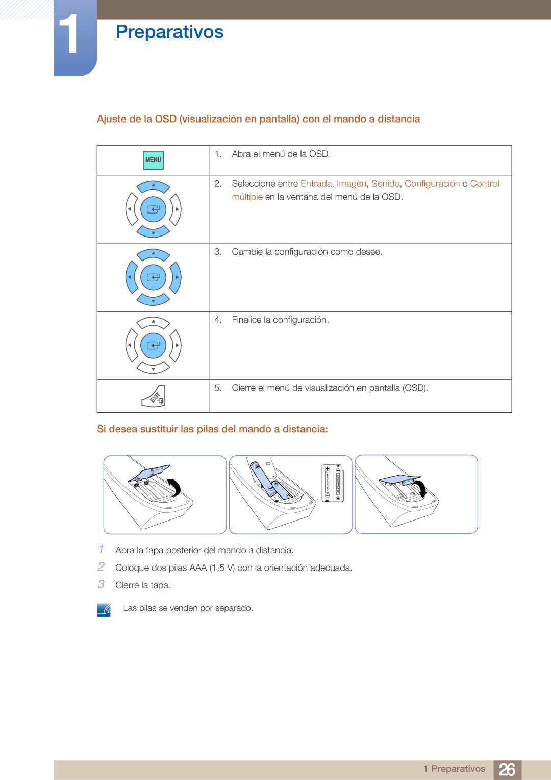 Samsung LH40ARPLBC/EN manual Si desea sustituir las pilas del mando a distancia 