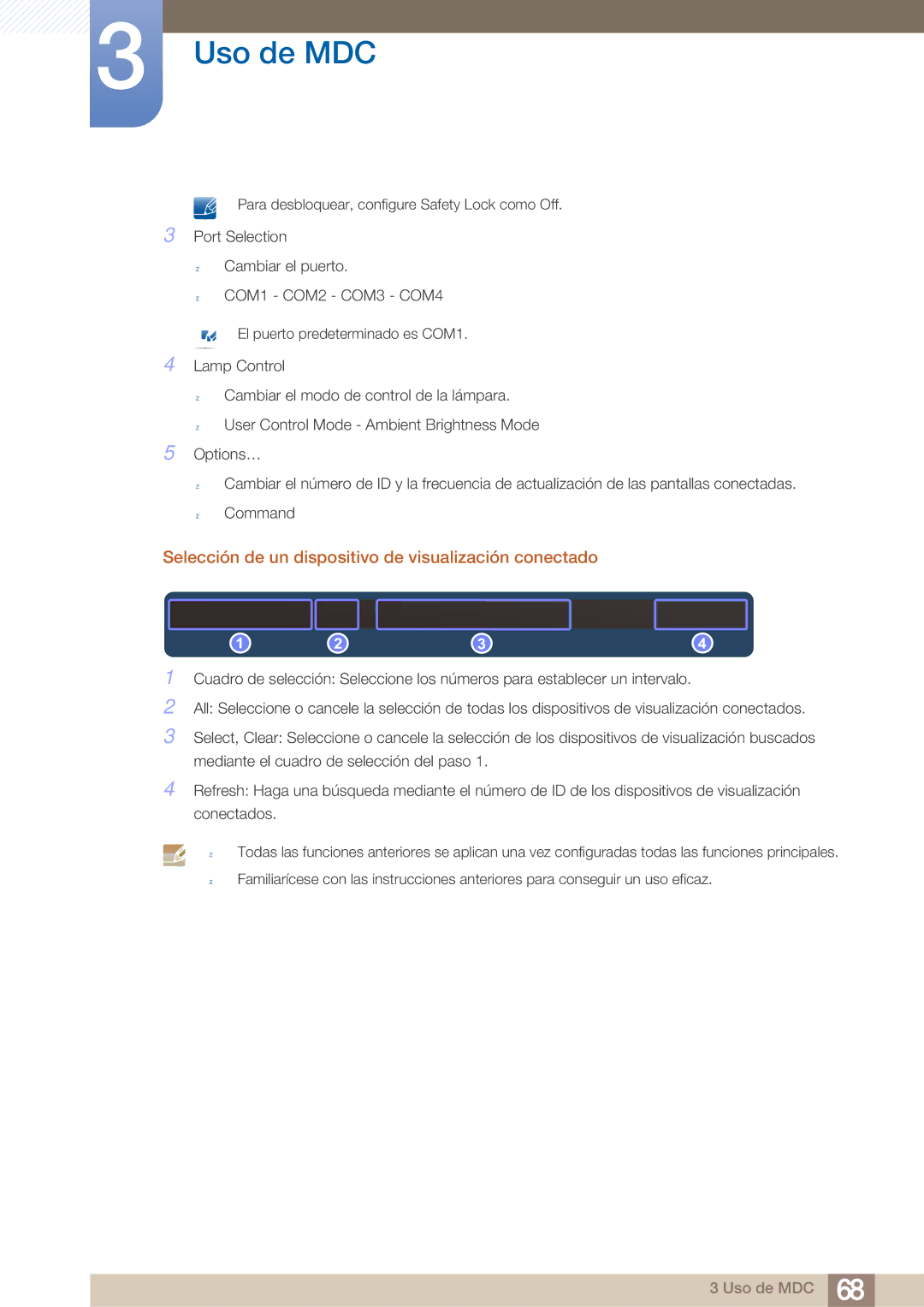 Samsung LH40ARPLBC/EN manual Selección de un dispositivo de visualización conectado 