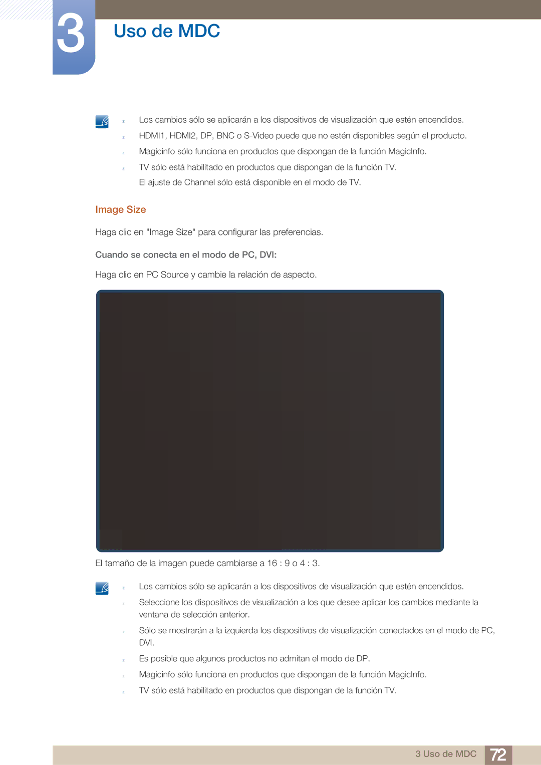 Samsung LH40ARPLBC/EN manual Image Size 