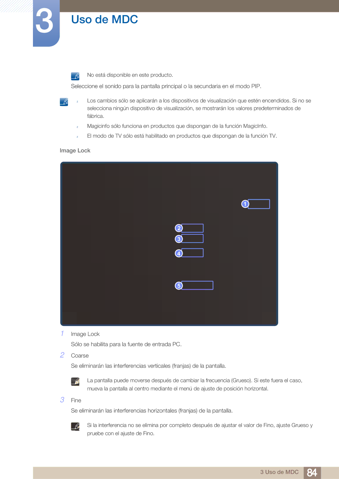 Samsung LH40ARPLBC/EN manual Image Lock 