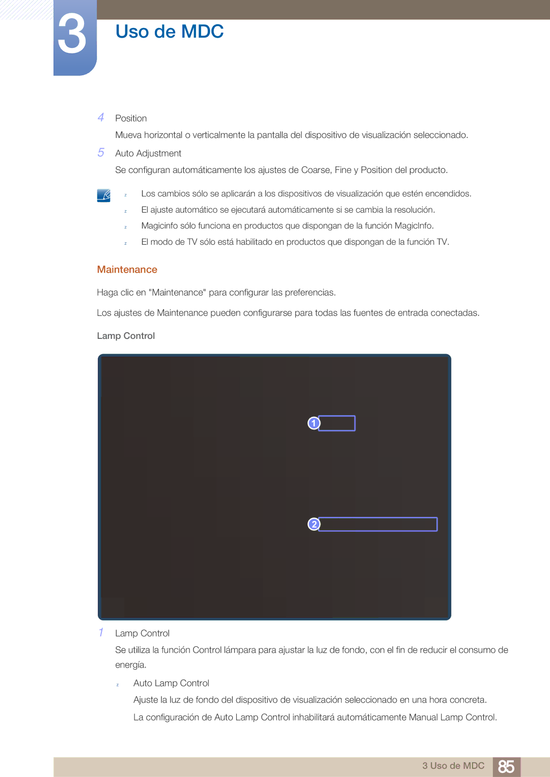 Samsung LH40ARPLBC/EN manual Maintenance 