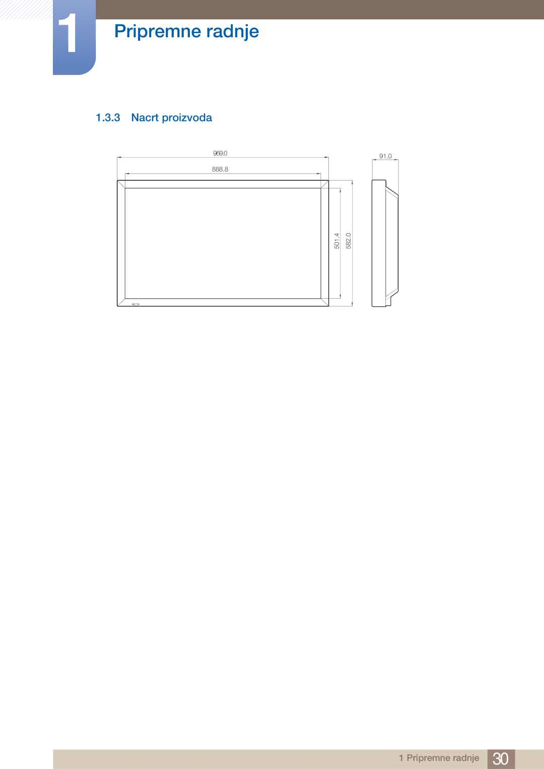 Samsung LH40ARPLBC/EN manual Nacrt proizvoda 