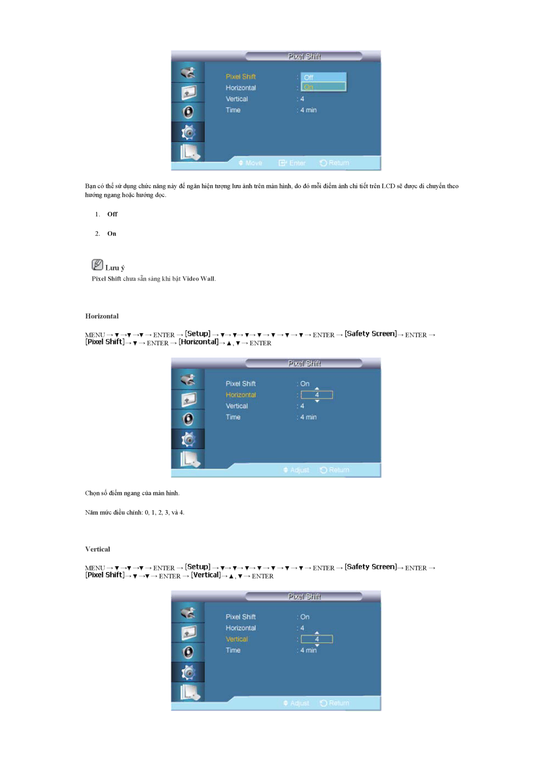 Samsung LH40BVTLBC/XY, LH40BVPLBF/XY manual Horizontal 