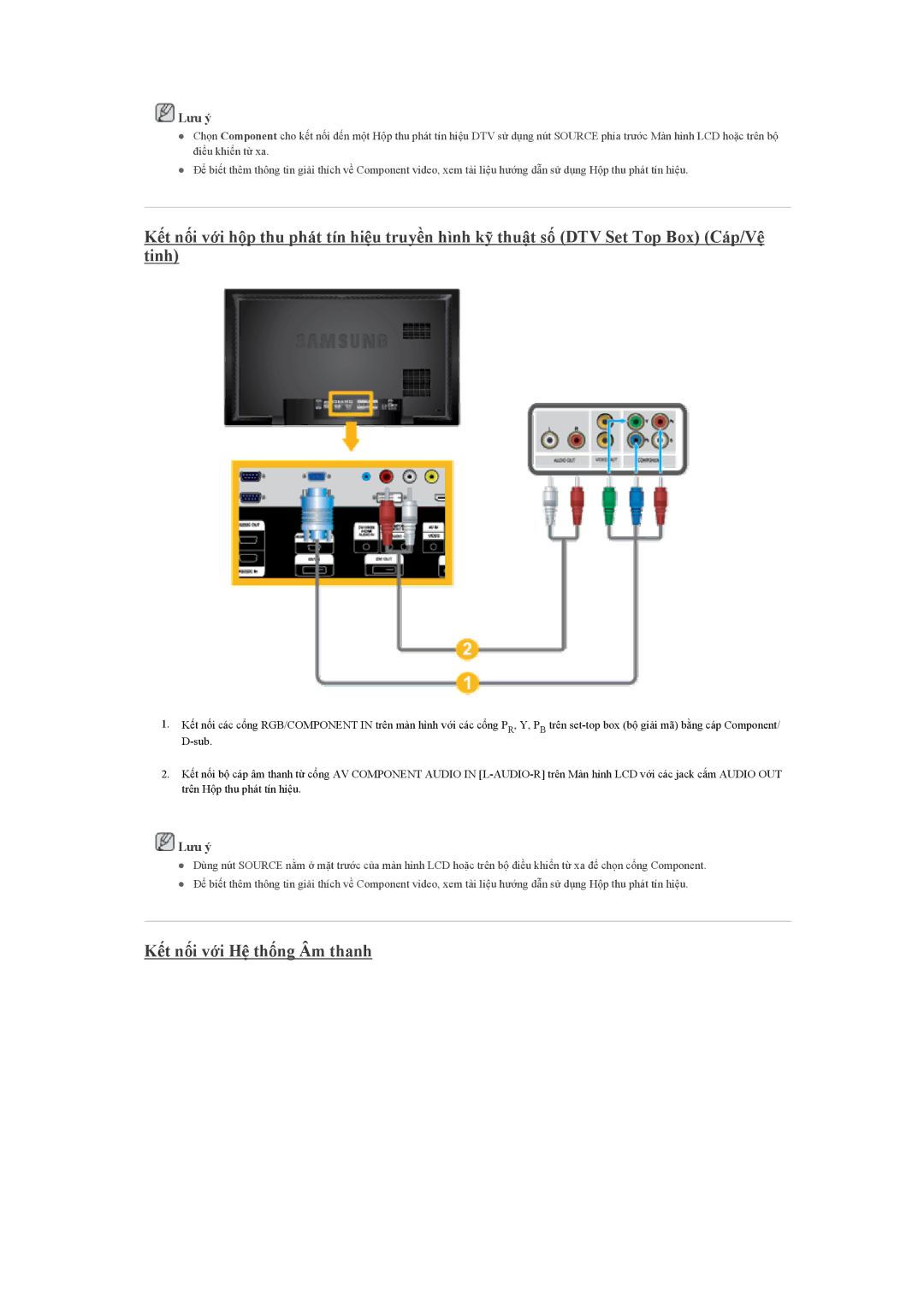 Samsung LH40BVPLBF/XY, LH40BVTLBC/XY manual Kết nối với Hệ thống Âm thanh 