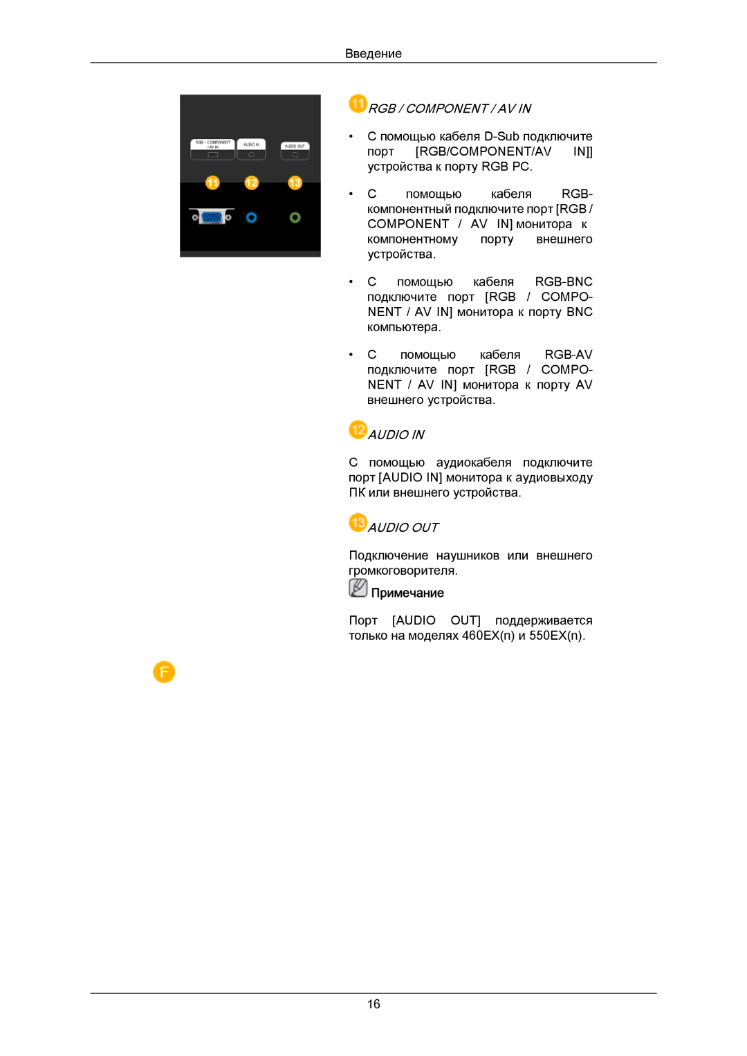 Samsung LH40BVTLBC/EN manual Audio OUT 