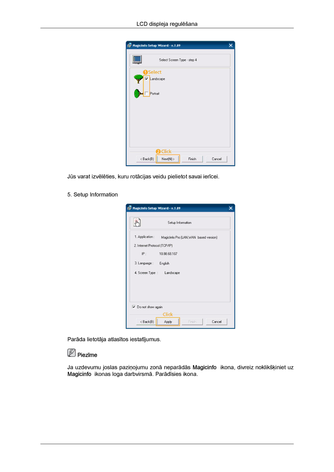 Samsung LH40CRPMBD/EN, LH40CRPMBC/EN manual Piezīme 