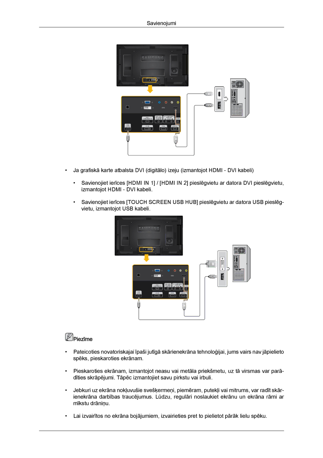 Samsung LH40CRPMBC/EN, LH40CRPMBD/EN manual Piezīme 