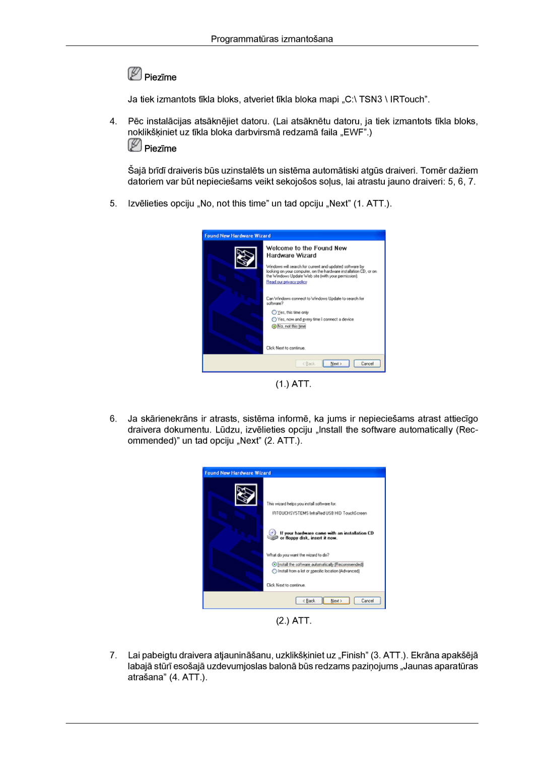 Samsung LH40CRPMBC/EN, LH40CRPMBD/EN manual Programmatūras izmantošana 