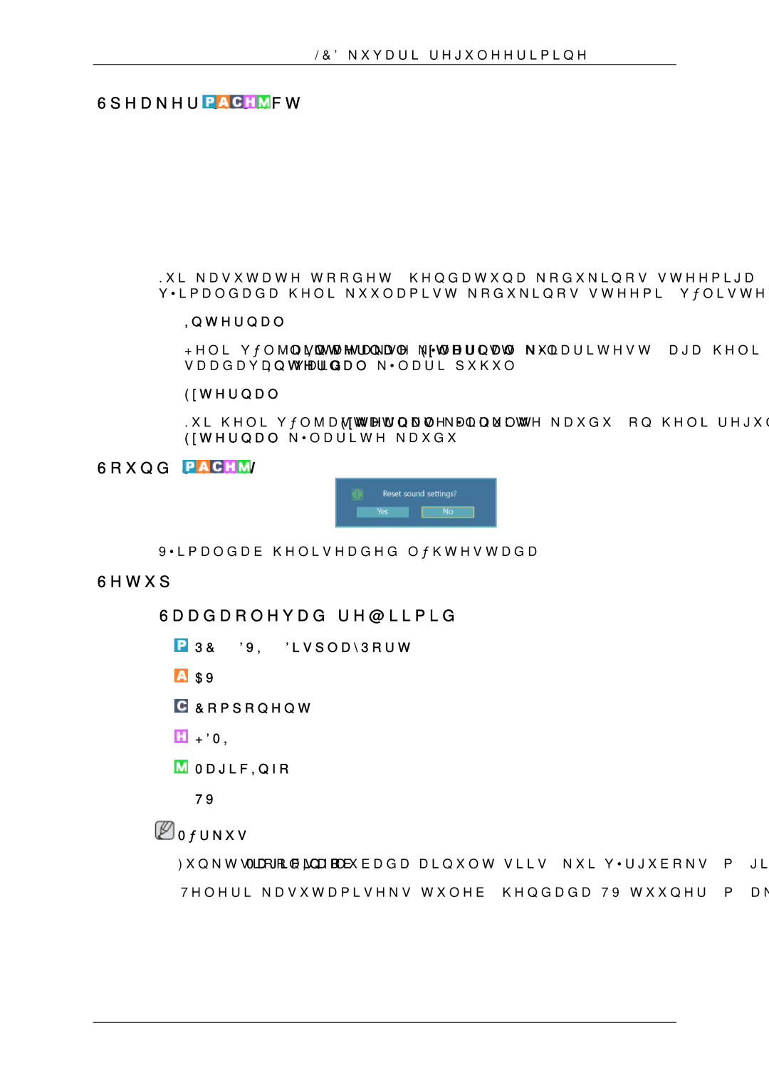 Samsung LH40CRPMBC/EN, LH40CRPMBD/EN manual Speaker Select, Sound Reset, Setup Saadaolevad režiimid, Internal, External 