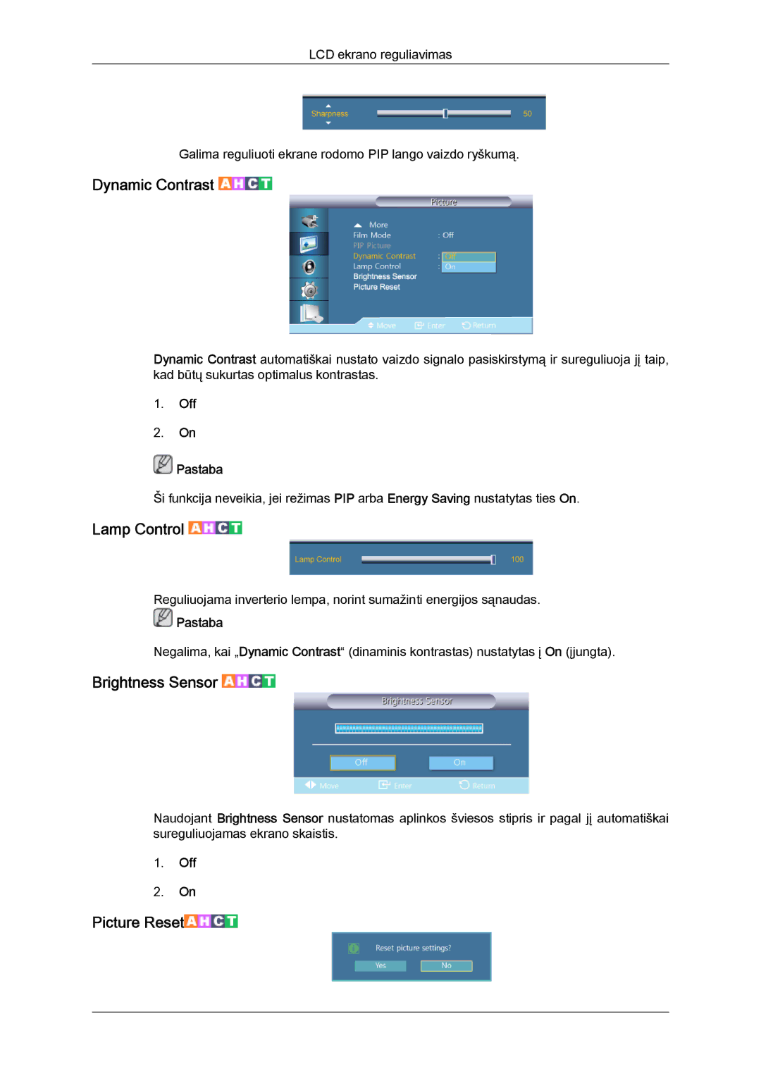 Samsung LH40CRPMBD/EN, LH40CRPMBC/EN manual Dynamic Contrast 