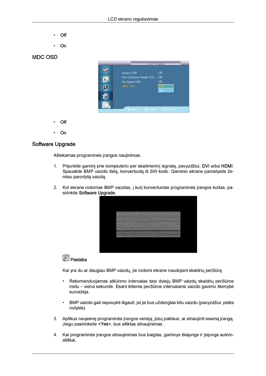 Samsung LH40CRPMBC/EN, LH40CRPMBD/EN manual Mdc Osd, Software Upgrade 