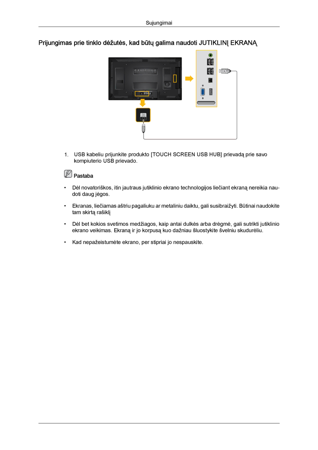 Samsung LH40CRPMBD/EN, LH40CRPMBC/EN manual Pastaba 