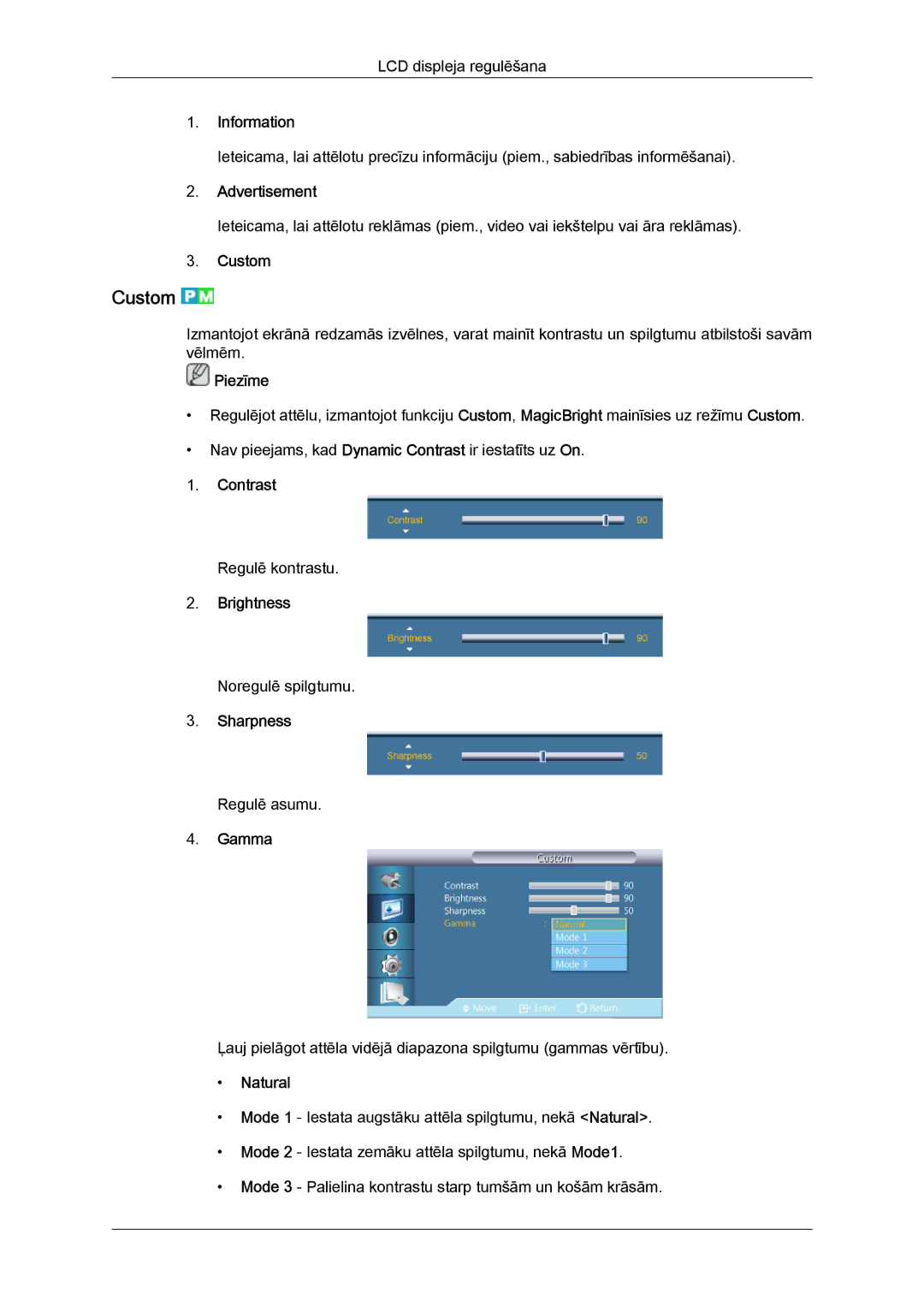 Samsung LH40CRPMBC/EN, LH40CRPMBD/EN manual Custom 