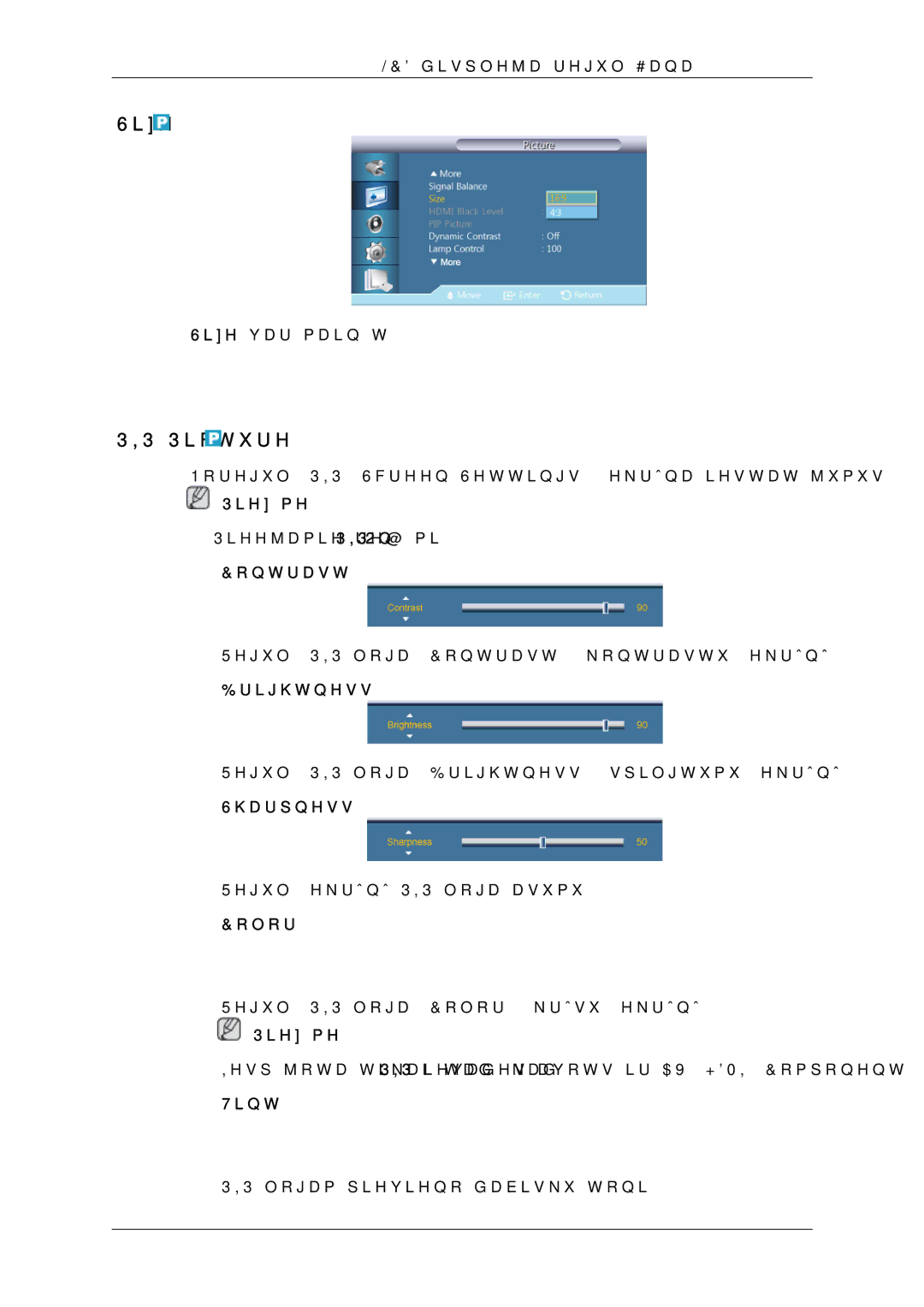 Samsung LH40CRPMBC/EN, LH40CRPMBD/EN manual PIP Picture, Color, Tint 