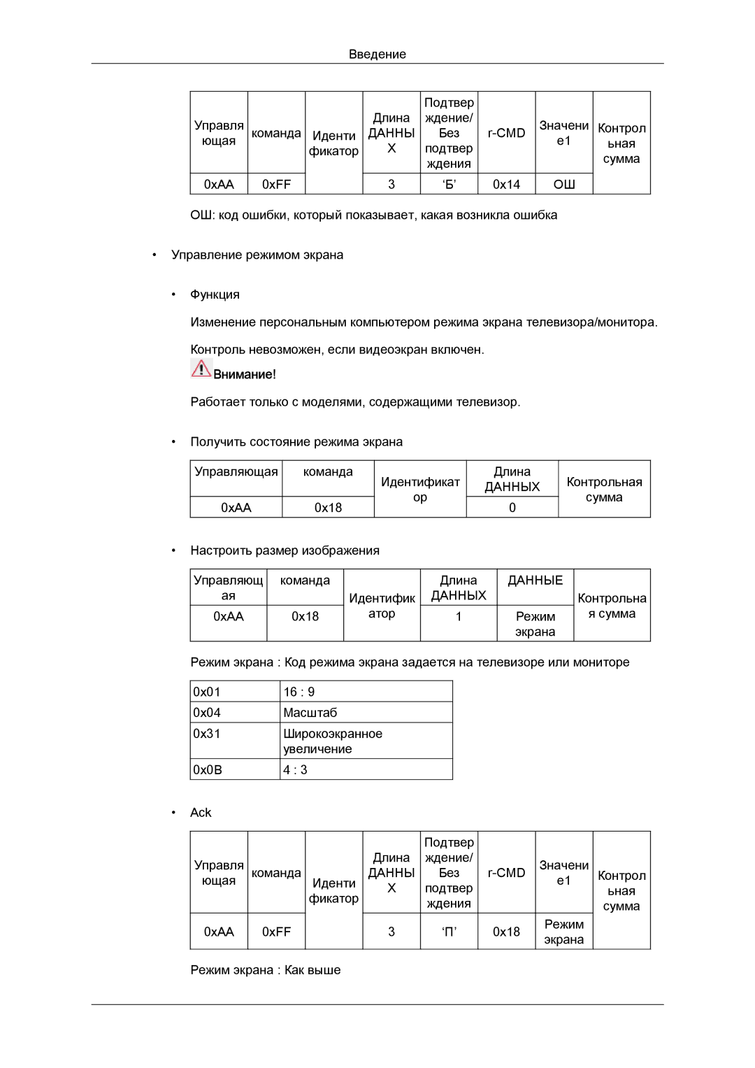 Samsung LH40CRPMBD/EN, LH40CRPMBC/EN manual Внимание 