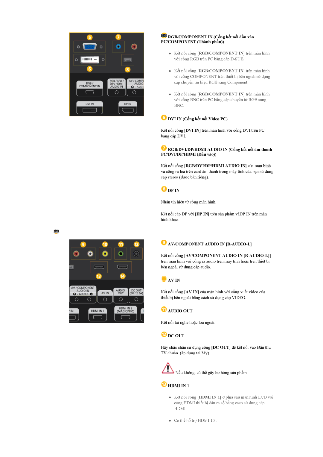 Samsung LH40CSPLBC/EN manual Audio OUT 