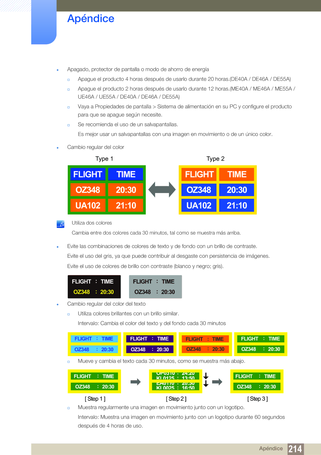 Samsung LH40MEPLGC/EN, LH40DEPLGC/EN, LH46DEPLGC/EN, LH55UEAPLGC/EN, LH46MEPLGC/EN, LH46UEPLGC/EN, LH55UEPLGC/EN Flight Time 