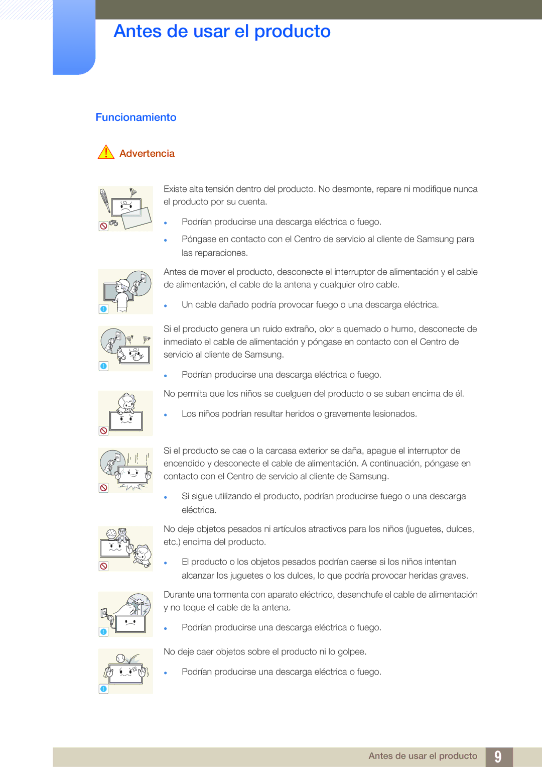 Samsung LH40DEAPLBC/EN, LH40DEPLGC/EN, LH46DEPLGC/EN, LH55UEAPLGC/EN, LH46MEPLGC/EN, LH46UEPLGC/EN manual Funcionamiento 