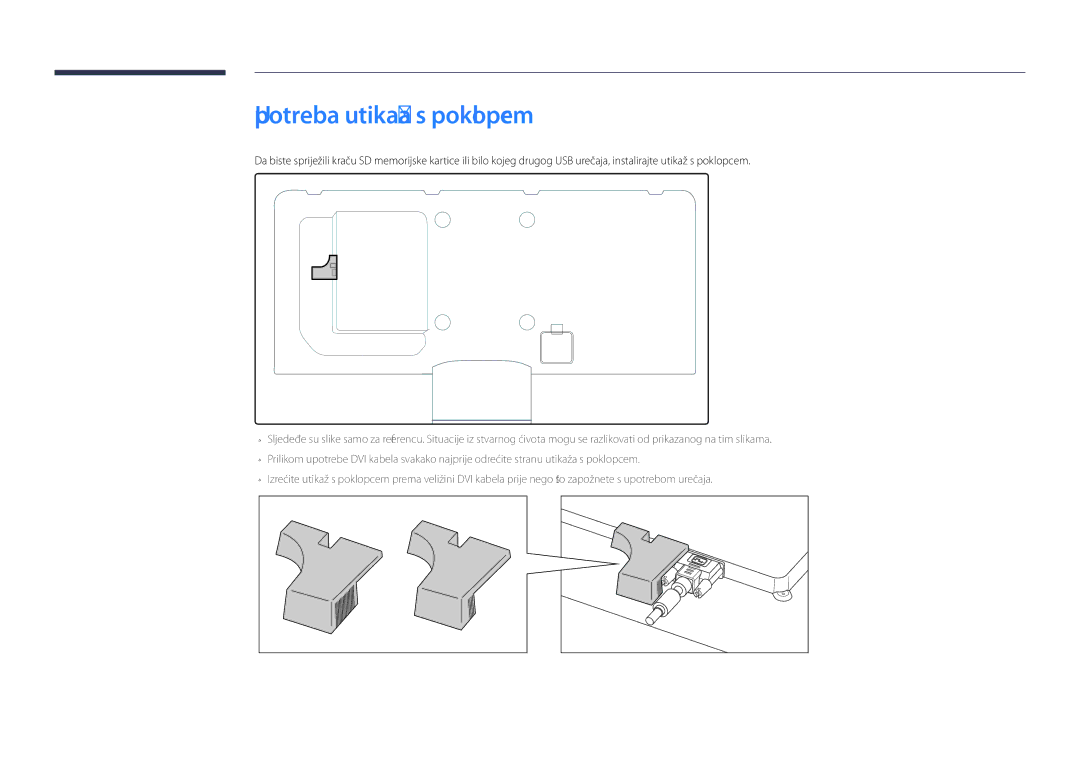 Samsung LH40DHDPLGC/EN manual Upotreba utikača s poklopcem 