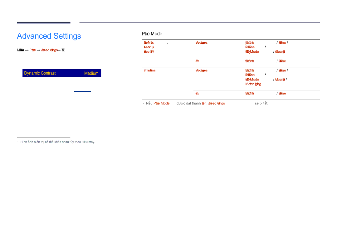 Samsung LH48DHDPLGC/XY, LH40DHDPLGC/XY, LH55DHDPLGC/XY manual Advanced Settings 