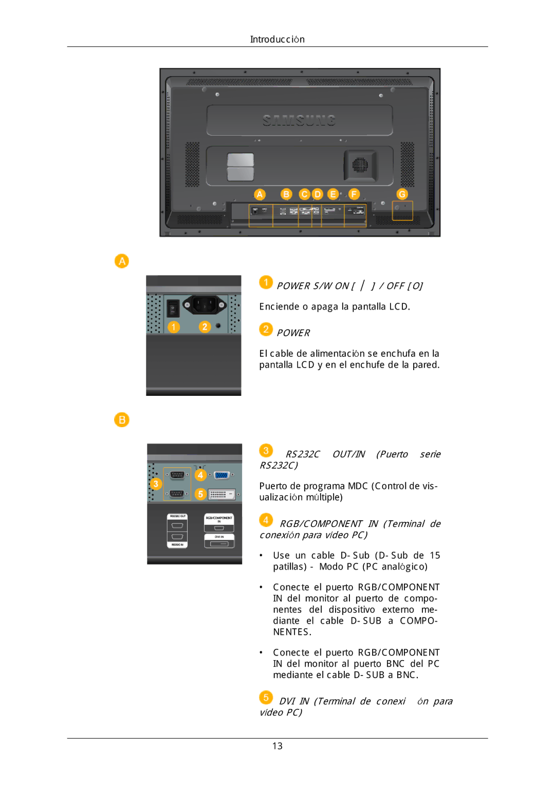 Samsung LH46MGULGD/EN, LH40DLPLGD/EN, LH46DLTLGD/EN, LH40DLTLGD/EN, LH46DLPLGD/EN, LFD-WBM2/S40A5, LH46MGQLGD/EN manual Power 