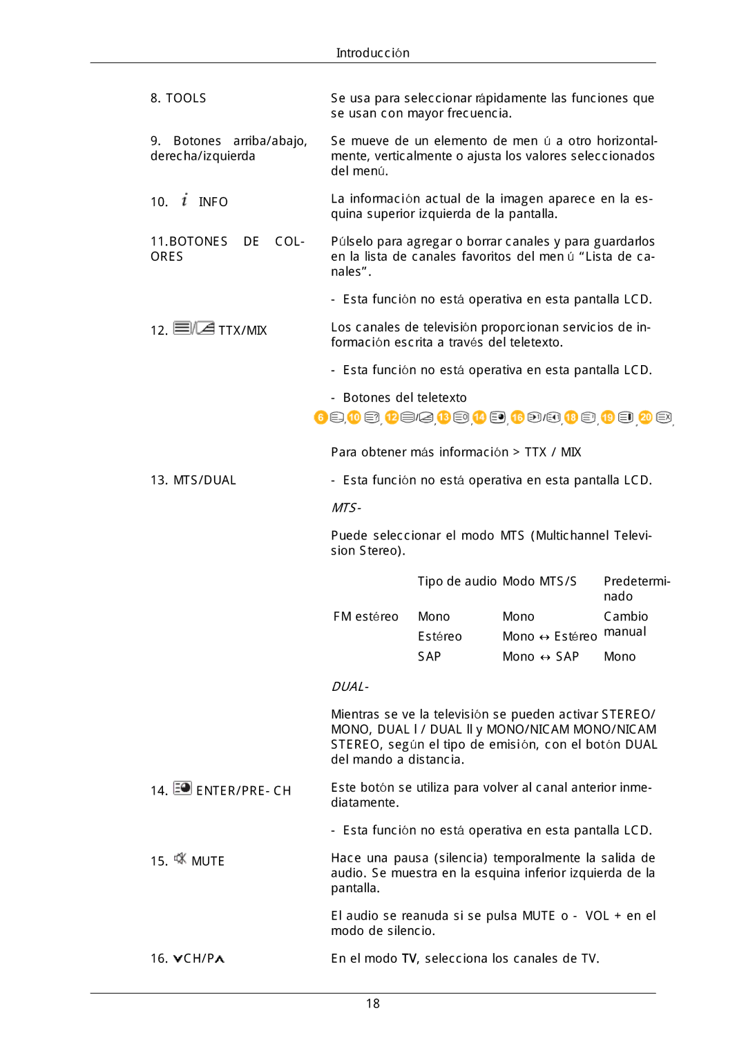 Samsung LH46DLPLGD/EN, LH40DLPLGD/EN, LH46DLTLGD/EN, LH40DLTLGD/EN, LFD-WBM2/S40A5, LH46MGQLGD/EN, LH46MGULGD/EN manual Mts 