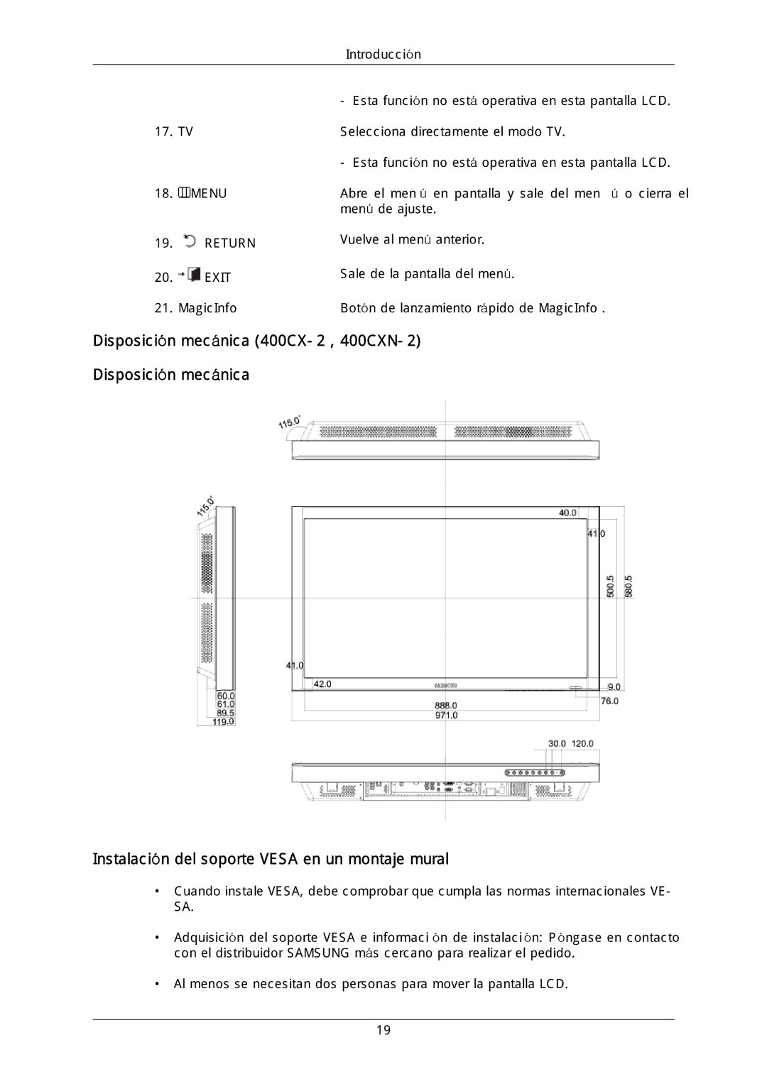 Samsung LFD-WBM2/S40A5, LH40DLPLGD/EN, LH46DLTLGD/EN, LH40DLTLGD/EN, LH46DLPLGD/EN, LH46MGQLGD/EN, LH46MGULGD/EN manual Return 