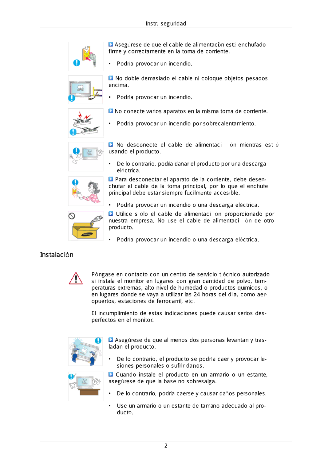 Samsung LH46DLPLGD/EN, LH40DLPLGD/EN, LH46DLTLGD/EN, LH40DLTLGD/EN, LFD-WBM2/S40A5, LH46MGQLGD/EN, LH46MGULGD/EN Instalación 