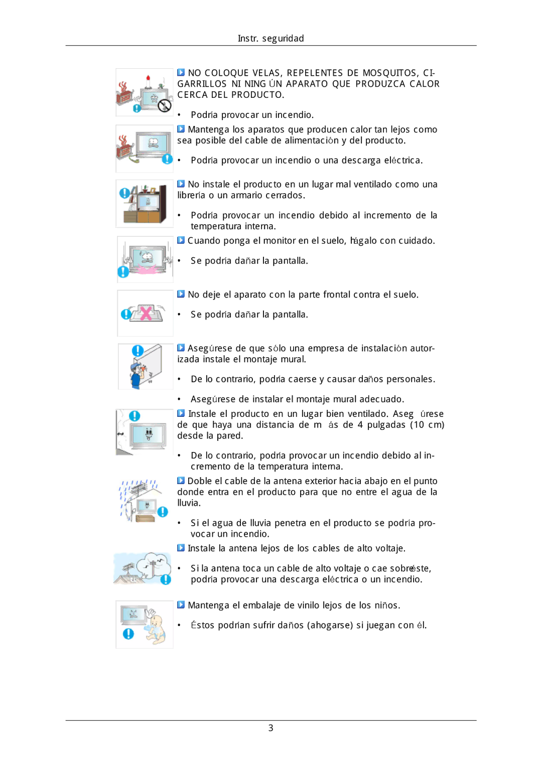 Samsung LFD-WBM2/S40A5, LH40DLPLGD/EN, LH46DLTLGD/EN, LH40DLTLGD/EN, LH46DLPLGD/EN, LH46MGQLGD/EN manual Instr. seguridad 