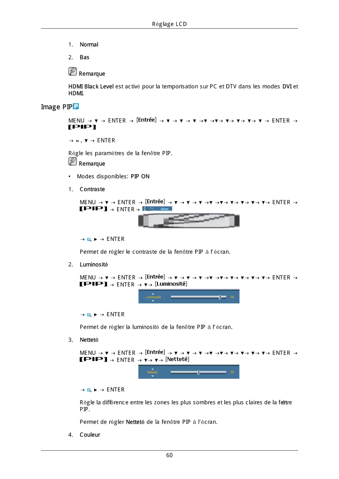 Samsung LH46DLPLGD/EN, LH40DLPLGD/EN, LH46DLTLGD/EN, LH40DLTLGD/EN manual Image PIP 