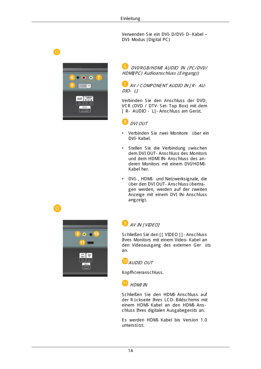 Samsung LH46DLPLGD/EN, LH40DLPLGD/EN, LH46DLTLGD/EN, LH40DLTLGD/EN manual Audio OUT 