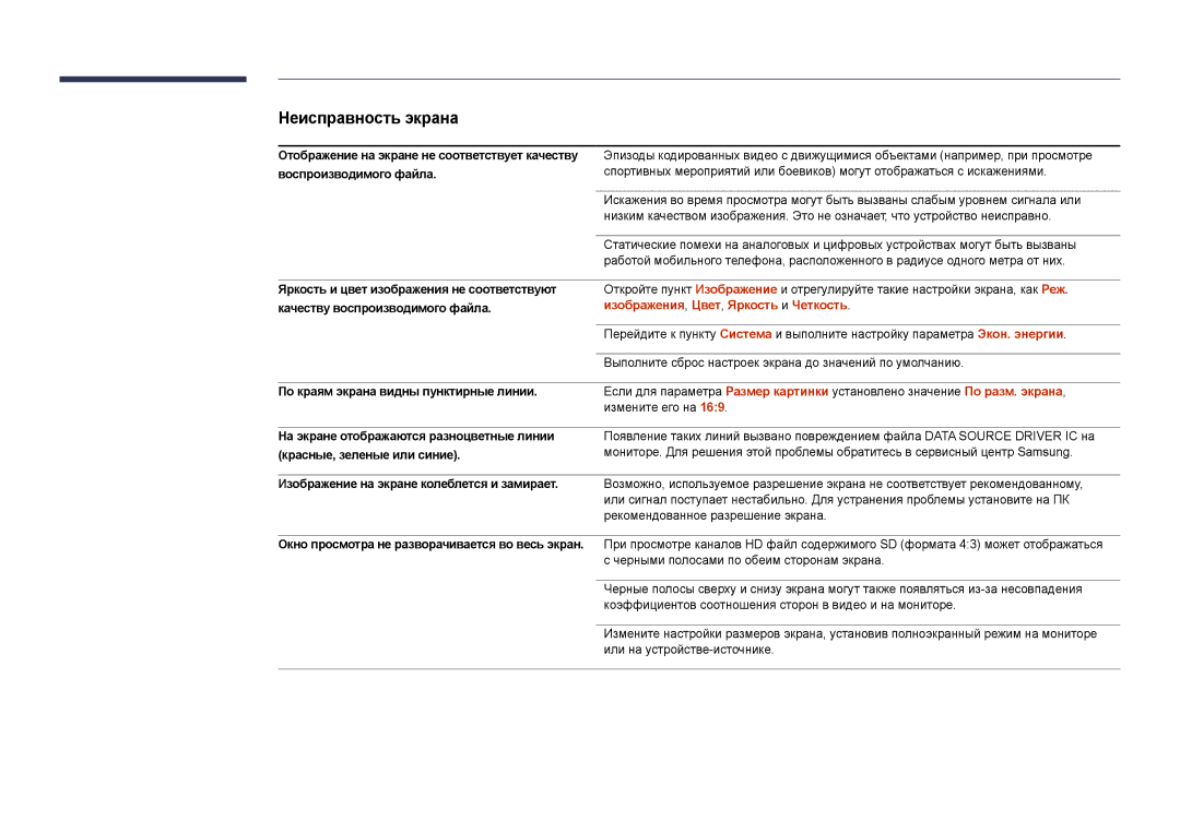 Samsung LH32DMDPLGC/EN, LH40DMDPLGC/EN, LH55DMDPLGC/EN, LH48DMDPLGC/EN manual Изображения , Цвет , Яркость и Четкость 