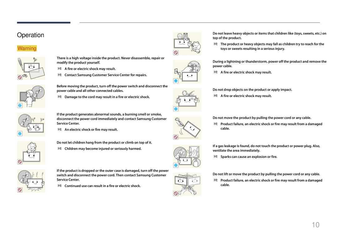 Samsung LH46EDDPLGC/EN, LH40EDDPLGC/EN, LH55EDDPLGC/EN, LH32EDDPLGC/EN manual Operation 