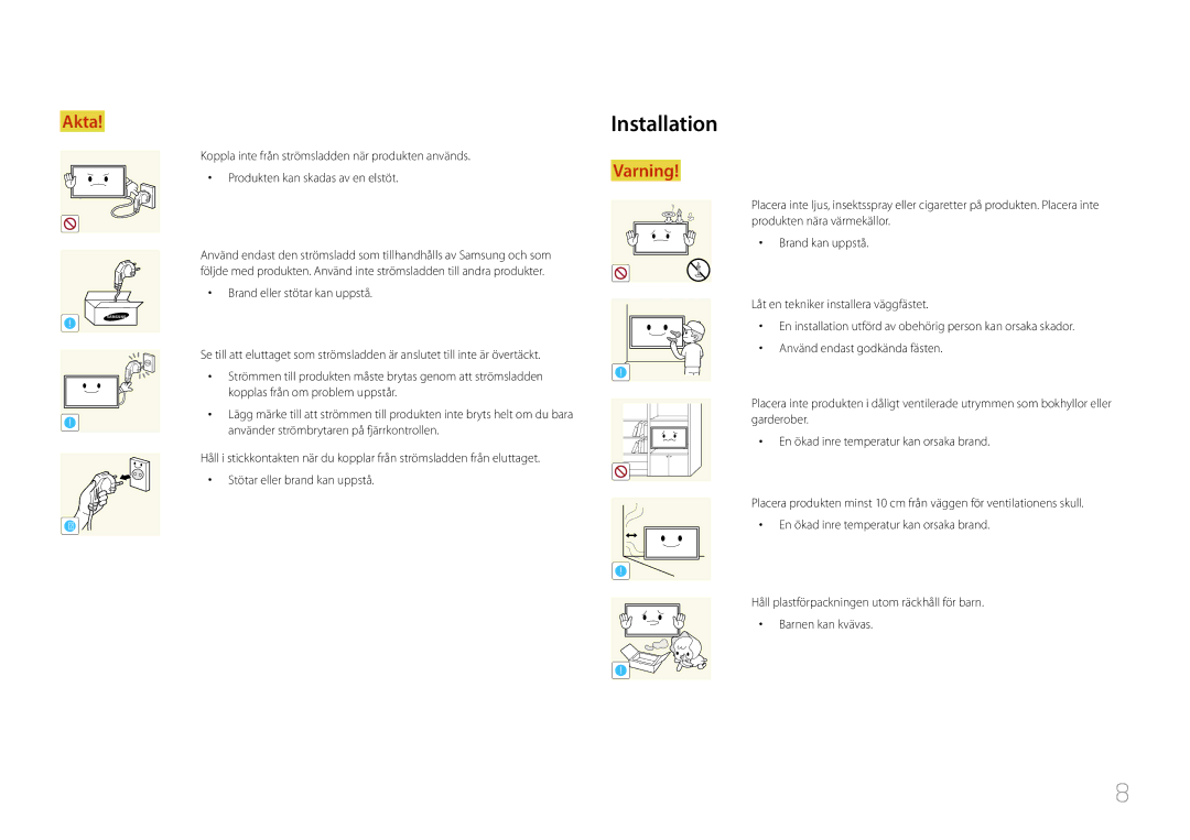 Samsung LH40EDCPLBC/EN, LH40EDDPLGC/EN, LH55EDDPLGC/EN, LH46EDDPLGC/EN, LH32EDDPLGC/EN manual Installation 