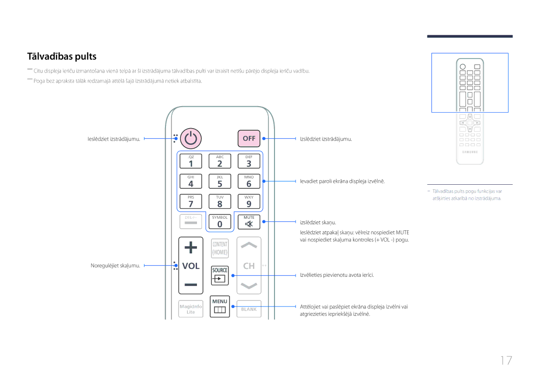 Samsung LH46EDDPLGC/EN, LH40EDDPLGC/EN, LH55EDDPLGC/EN, LH40EDCPLBC/EN, LH32EDDPLGC/EN Tālvadības pults, Izslēdziet skaņu 