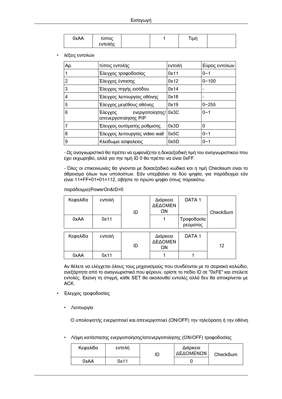 Samsung LH40GWPLBC/EN, LH40GWTLBC/EN, LH40GWSLBC/EN, LH46GWPLBC/EN, LH46GWSLBC/EN manual Data Δεδομεν 