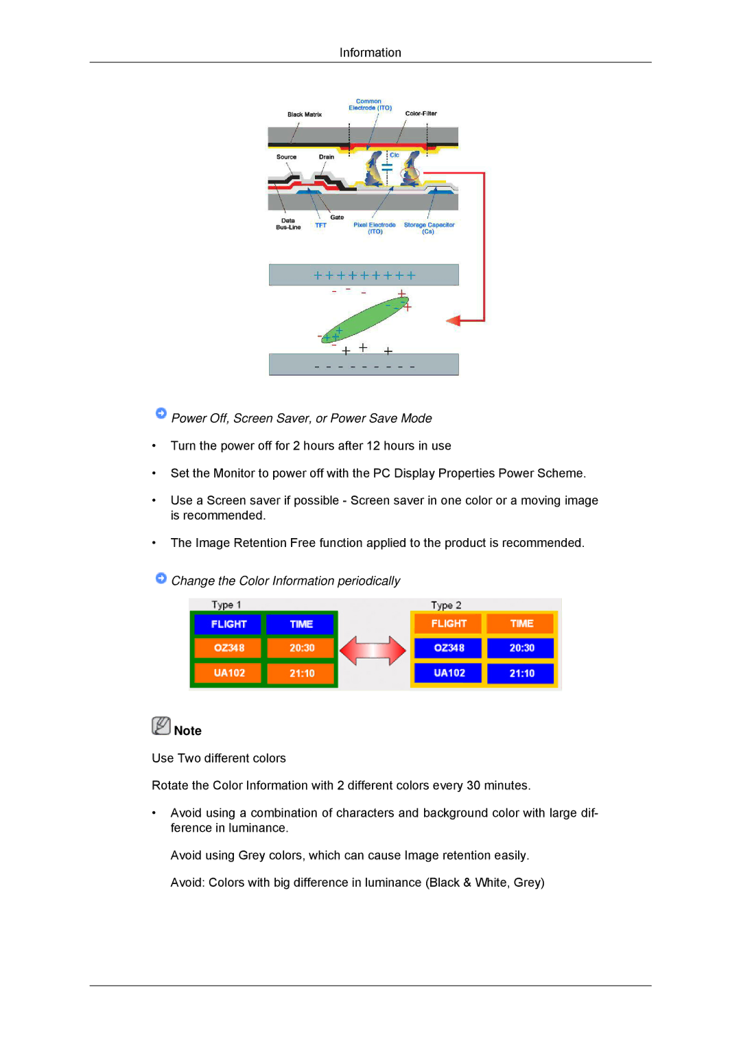 Samsung LH46GWTLBC/SM, LH40GWTLBC/EN, LH40GWSLBC/EN, LH46GWPLBC/EN, LH40GWPLBC/EN Power Off, Screen Saver, or Power Save Mode 