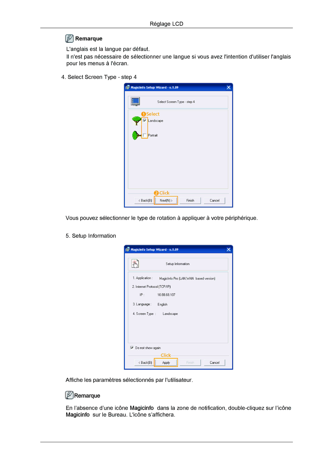 Samsung LH46GWSLBC/EN, LH40GWTLBC/EN, LH40GWSLBC/EN, LH46GWPLBC/EN, LH40GWPLBC/EN, LH46GWTLBC/EN manual Remarque 