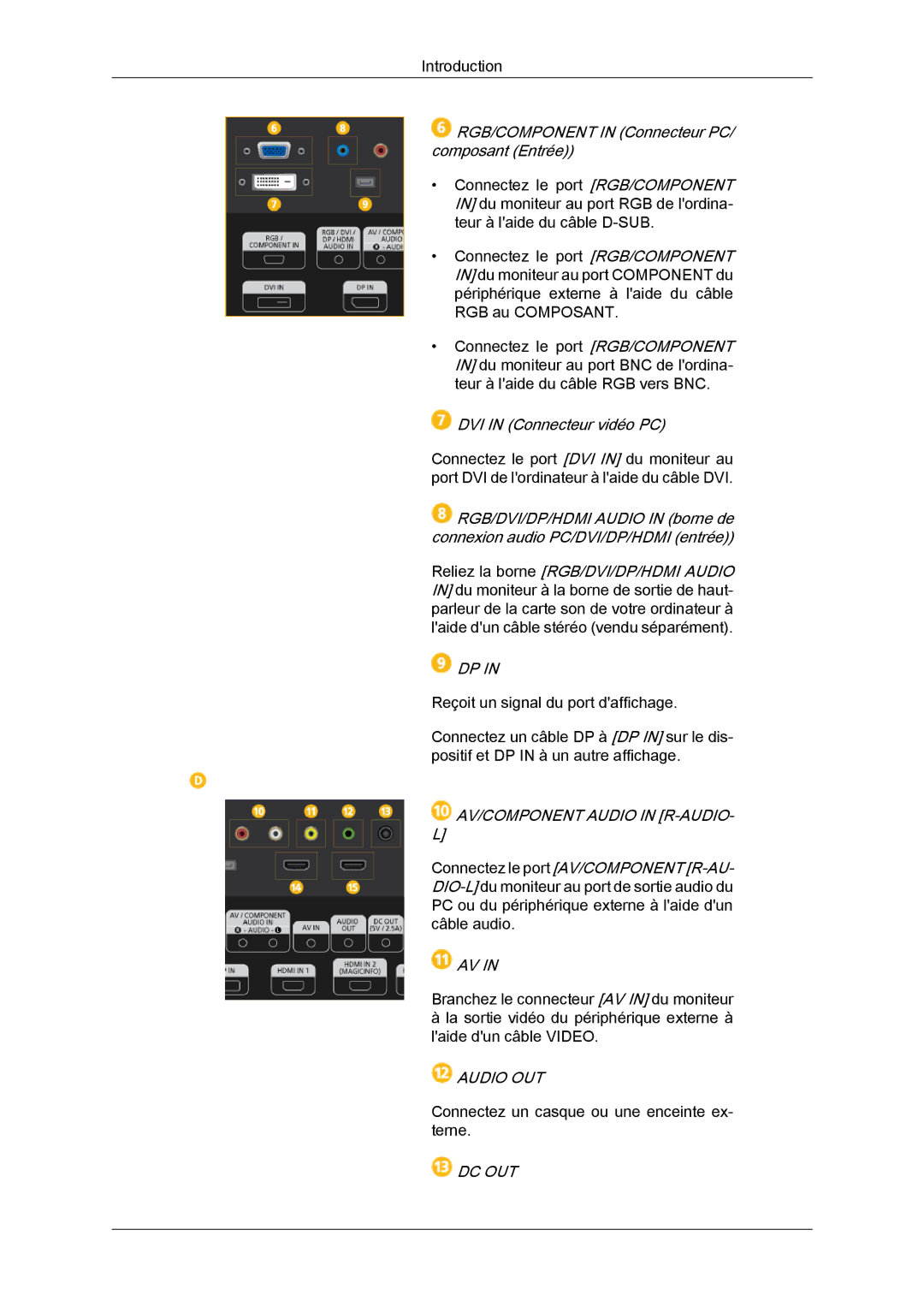 Samsung LH40GWSLBC/EN, LH40GWTLBC/EN, LH46GWPLBC/EN, LH40GWPLBC/EN, LH46GWTLBC/EN, LH46GWSLBC/EN manual Audio OUT 