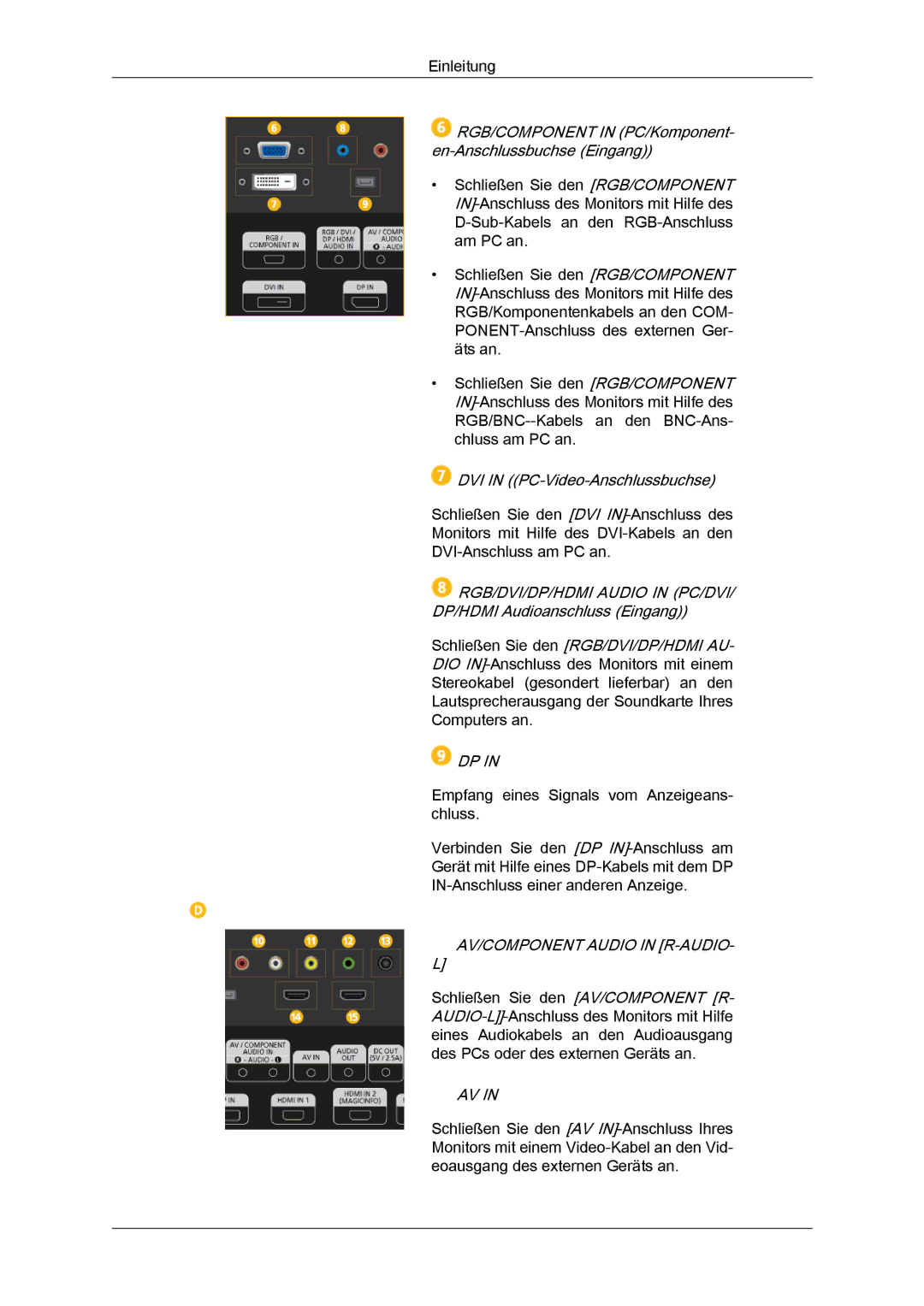 Samsung LH40GWPLBC/EN, LH40GWTLBC/EN, LH40GWSLBC/EN, LH46GWPLBC/EN, LH46GWTLBC/EN, LH46GWSLBC/EN AV/COMPONENT Audio in R-AUDIO 