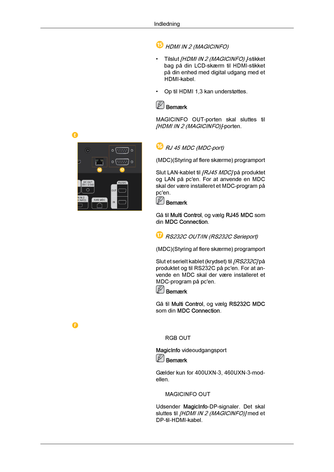 Samsung LH46GWTLBC/EN, LH40GWTLBC/EN, LH40GWSLBC/EN, LH46GWPLBC/EN, LH40GWPLBC/EN, LH46GWSLBC/EN manual Hdmi in 2 Magicinfo 