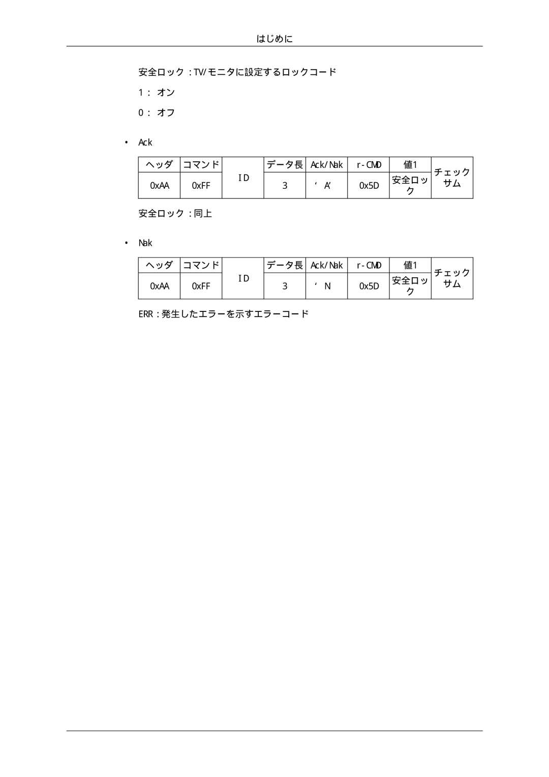 Samsung LH46HBPLBC/XJ, LH40HBPLBC/XJ manual はじめに 安全ロック Tv/モニタに設定するロックコード 