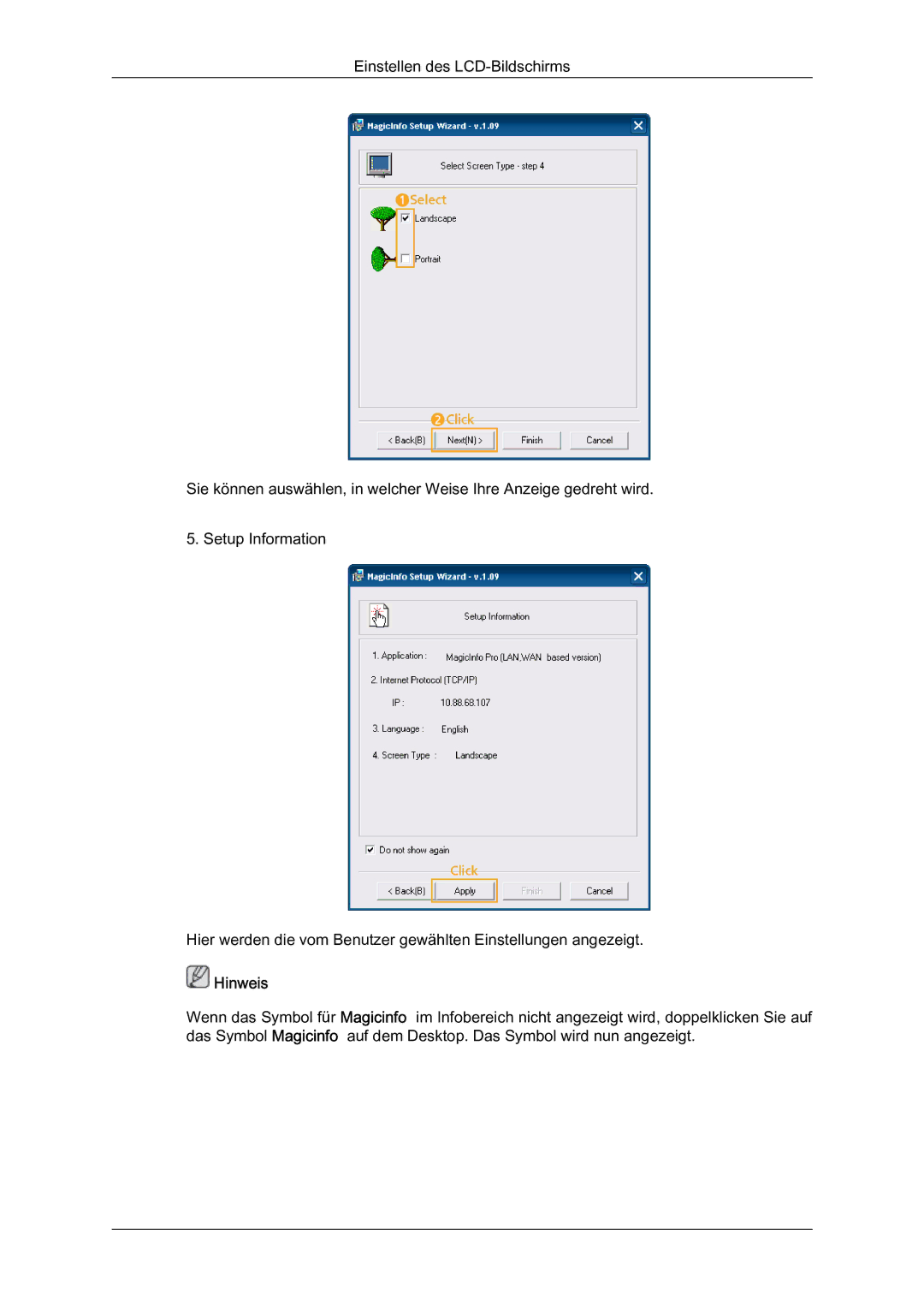 Samsung LH40HBPLBC/EN, LH40HBPMBC/EN, LH46HBPMBC/EN, LH46HBPLBC/EN manual Hinweis 