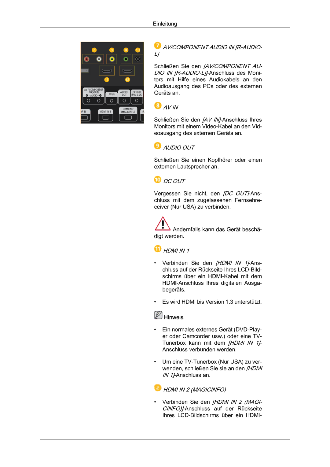 Samsung LH40HBPMBC/EN, LH46HBPMBC/EN, LH46HBPLBC/EN, LH40HBPLBC/EN manual Audio OUT 